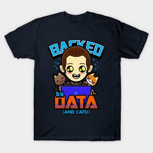 Funny Cute Kawaii Trekkie Sci-fi Data Cat Lover Android Meme T-Shirt